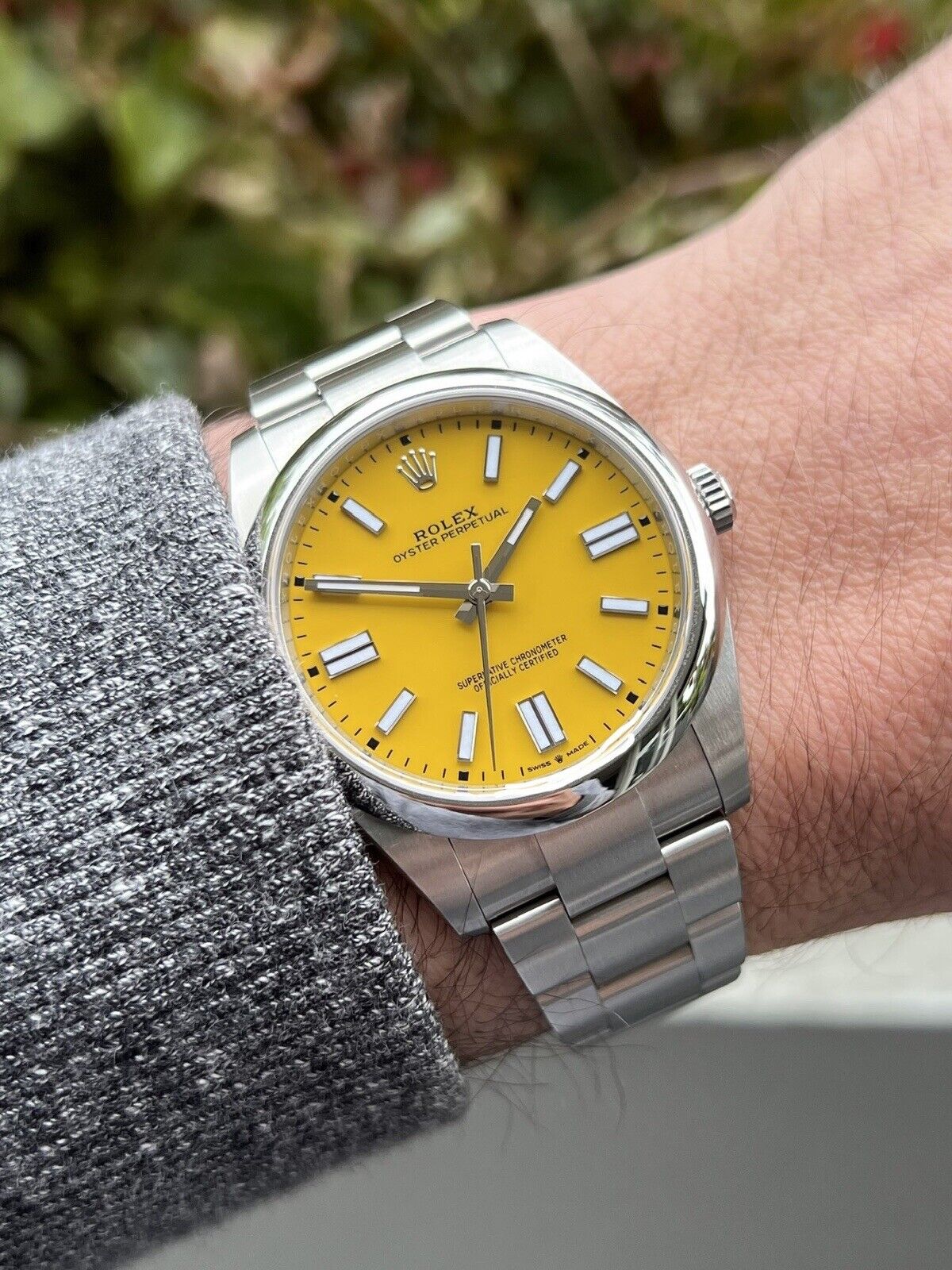 Rolex oyster perpetual yellow dial 41MM