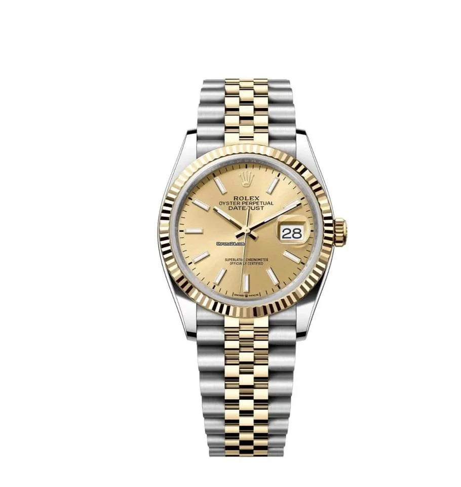 Date just 36M two-tone Champaign dial