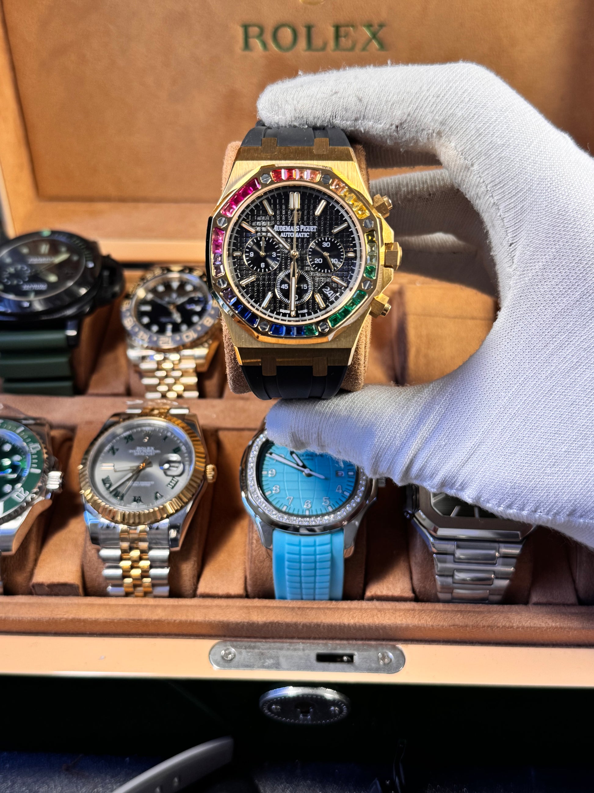AYDEMARS PIQUET RAINBOWS WITH RUBBER STRAP