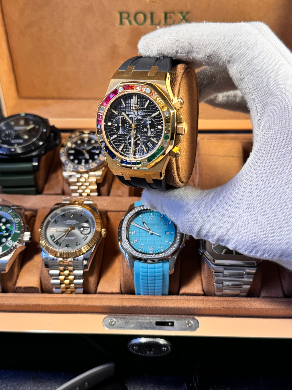 AYDEMARS PIQUET RAINBOWS WITH RUBBER STRAP