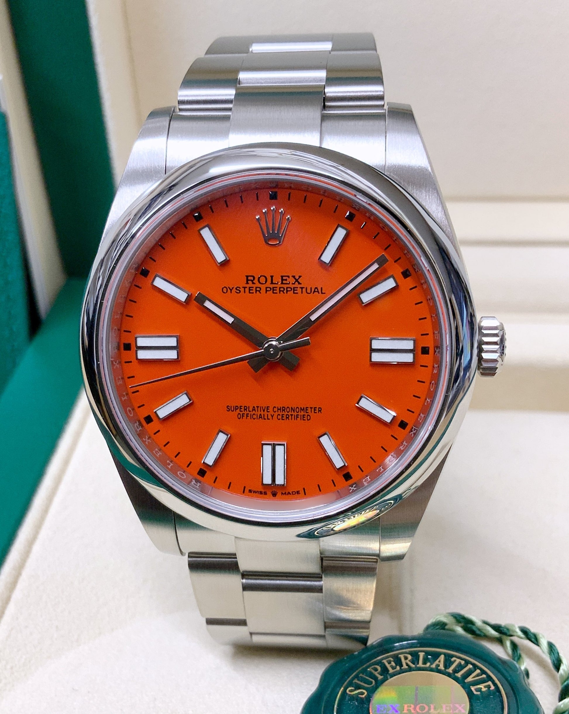 Rolex oyster perpetual red dial