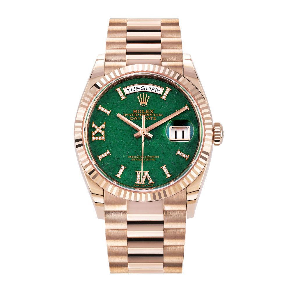Day-date Rose gold green dial 36MM