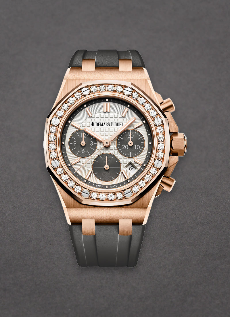 AUDEMARS PIGUET ROYAL OAK ROSE GOLD CASE WITH DIAMONDS