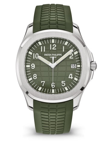 PATEK PHILIPPE AQUANAUT TIME GREEN DIAL AUTOMATIC 5164A-001 CLONE
